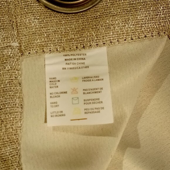 Exclusive Home VESTA  Room Darkening  Grommet Panels  2pc  SAND  52" x 108"  NEW - Picture 10 of 13